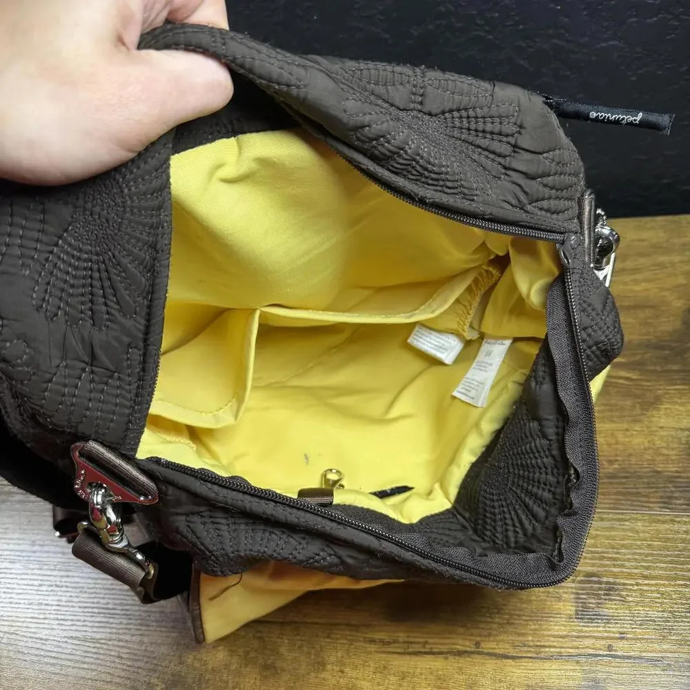 Petunia Pickle Bottom‎ Boxy Backpack Brown Quilted Nylon Diaper Bag Womens OS